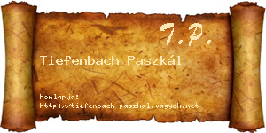 Tiefenbach Paszkál névjegykártya